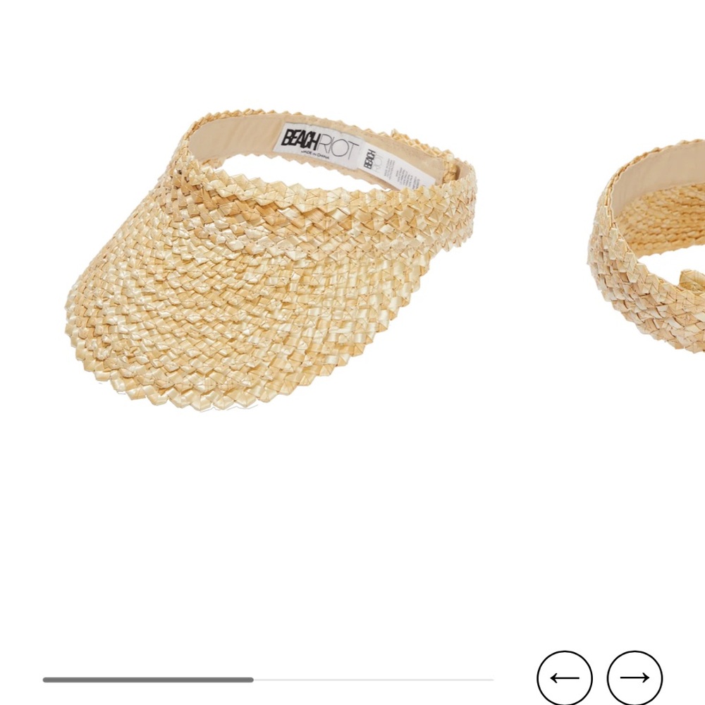 Beach Riot Tan Woven Visor